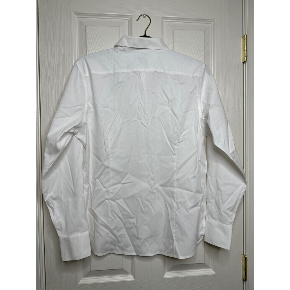 Brooks Brothers 1818 White Wrinkle Free Button Down Shirt Womens Large Stretch - Picture 3 of 12